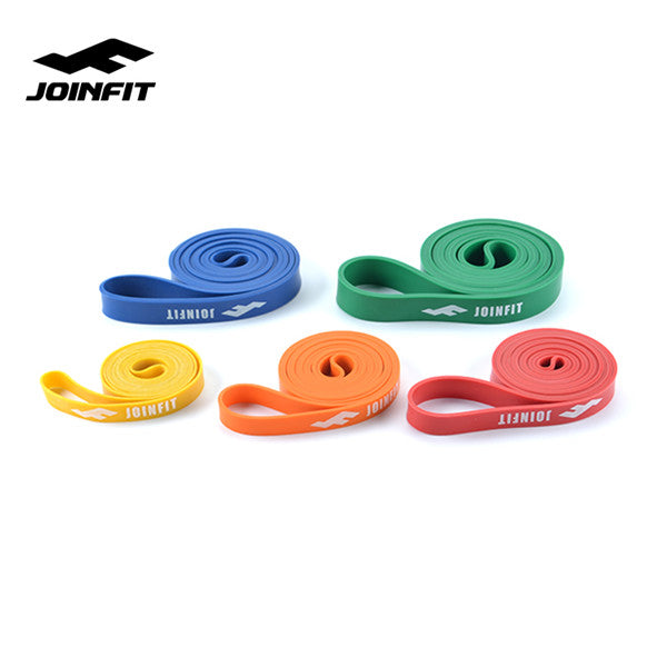 Blue JOINFIT Pull-up Assist Band 64mm made of durable 9-layer Malaysian rubber for resistance training
