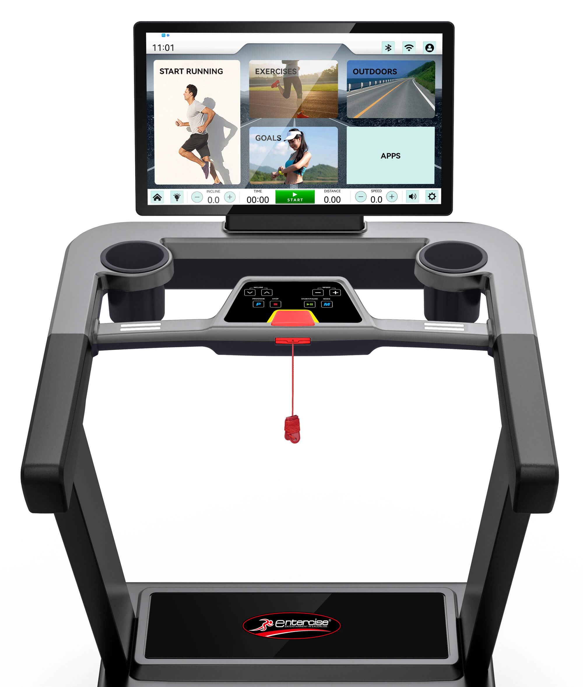 Entercise 6830TA commercial treadmill with touch screen