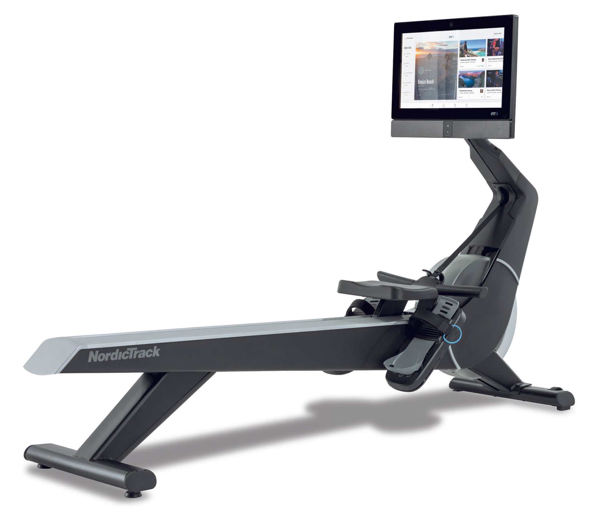 NordicTrack Rowing Machine RW900 with 22-inch touchscreen and ergonomic design for interactive fitness workouts