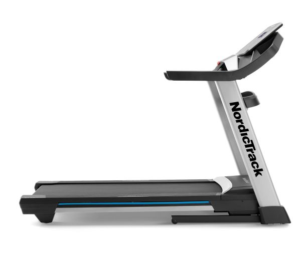 NordicTrack EXP 7i compact treadmill with 7-inch touchscreen and SmartAdjust technology
