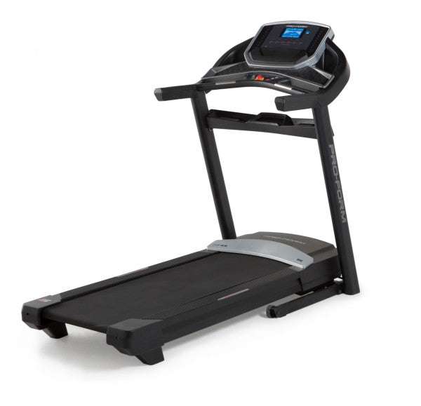 ProForm Treadmill Power 525i with iFIT Bluetooth connectivity, 5-inch backlit display, 46x140 cm tread belt, 0-18 KM/H speed, 0-10% incline, ProShox cushioning, heart rate sensors, foldable SpaceSaver design, integrated tablet holder, and dual speakers.