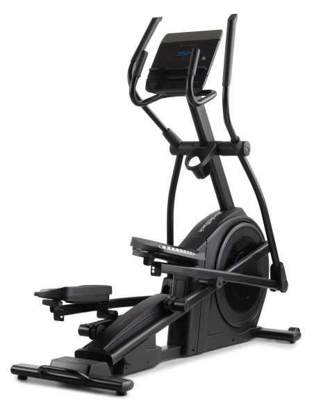 NordicTrack AirGlide LE elliptical machine with Bluetooth, cushioned pedals, and 5-inch display for low-impact workouts at home