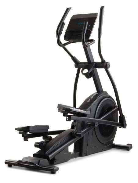 NordicTrack AirGlide LE elliptical machine with Bluetooth, cushioned pedals, and 5-inch display for low-impact workouts at home