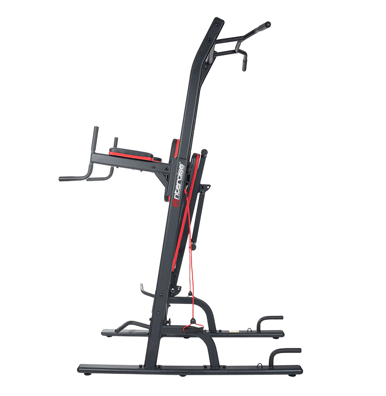 Entercise MS530 Power Tower Dip Station for full-body home workouts with multi-grip pull-up and dip stations