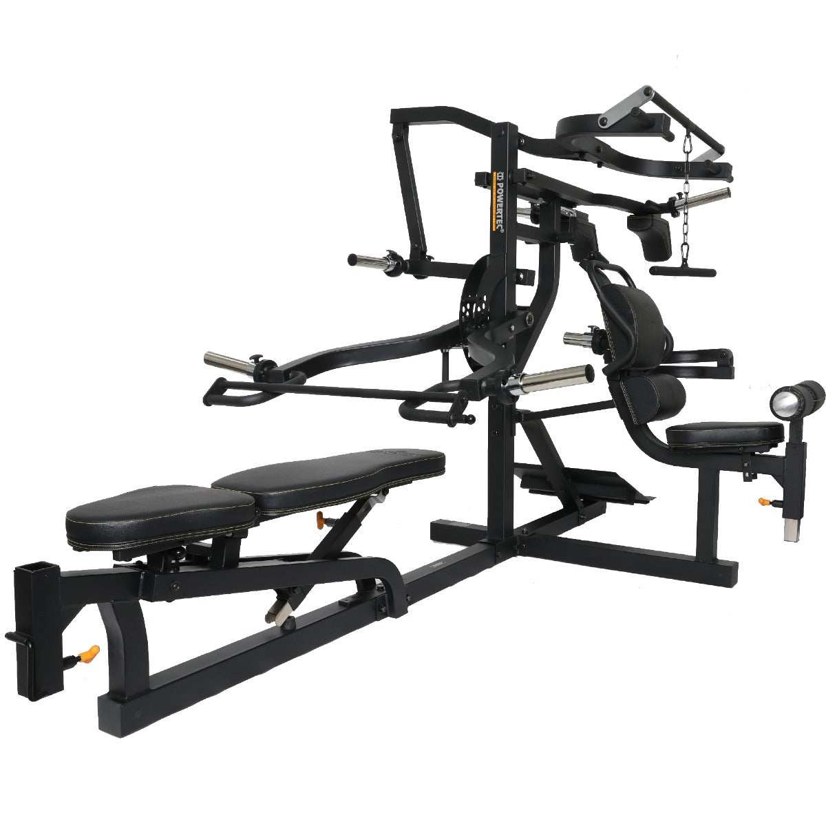Powertec Multisystem MS20 compact leg sled and MultiGym equipment