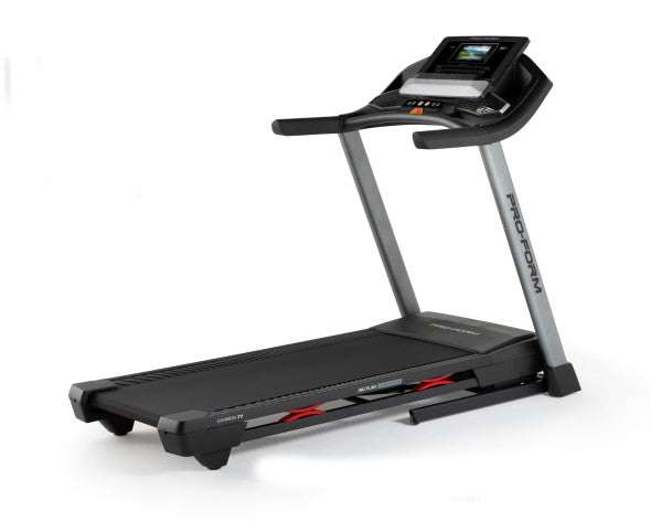 ProForm Treadmill Carbon T7 with 7-inch touchscreen, 16 KM/H speed, 10% incline, foldable design, and iFIT compatibility
