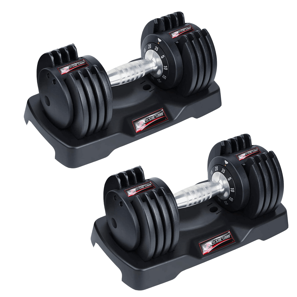 Entercise 25LBS Adjustable Dumbbells – Pair