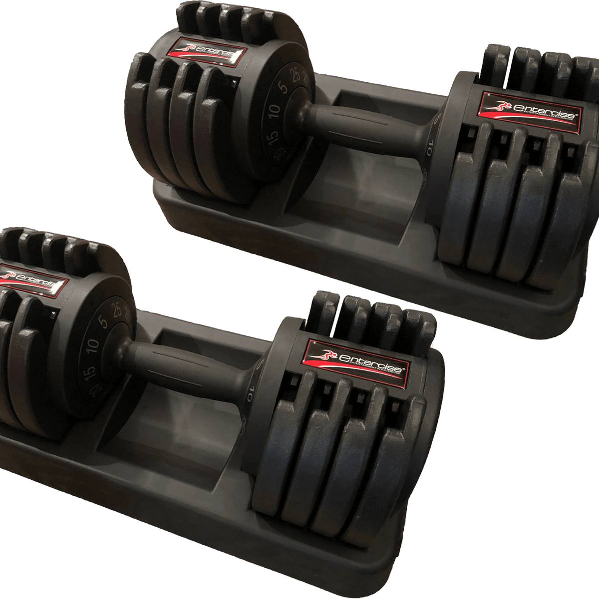 Entercise 25KGS Adjustable Dumbbells – Space-Saving & Easy to Use