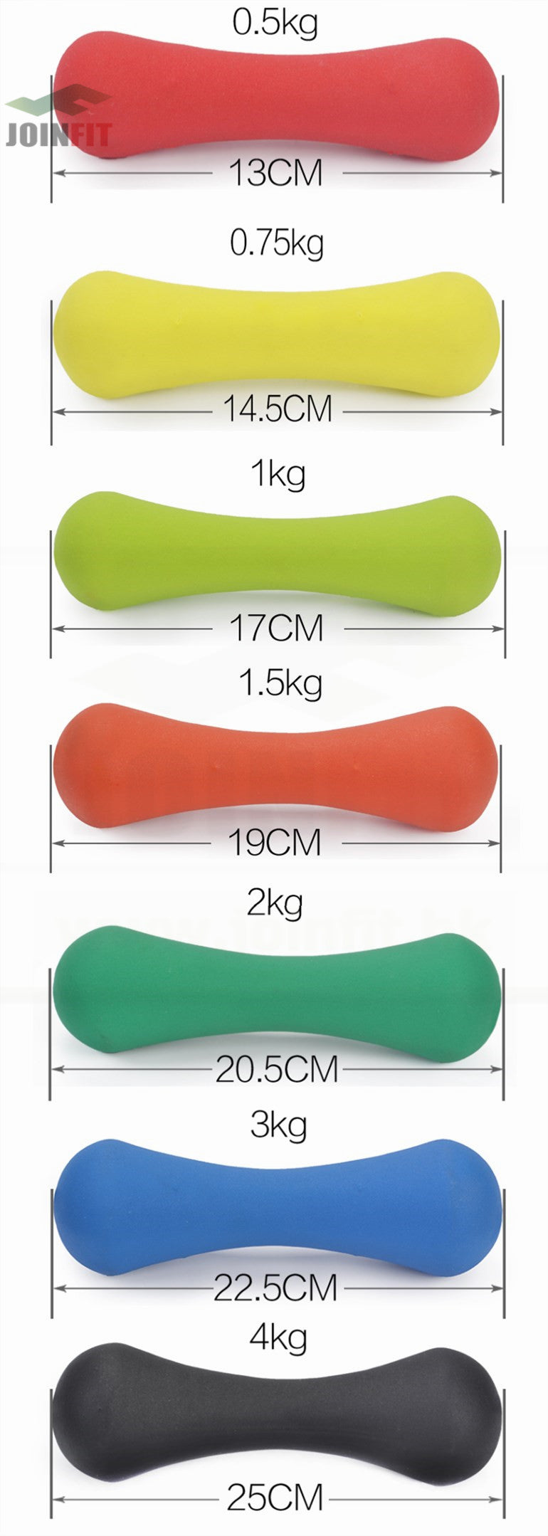 دمبل JOINFIT على شكل عظمة 4 كجم