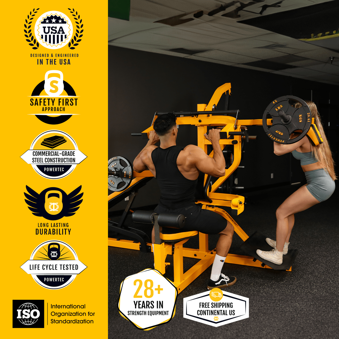 Powertec Multisystem MS20 compact leg sled and MultiGym  equipment
